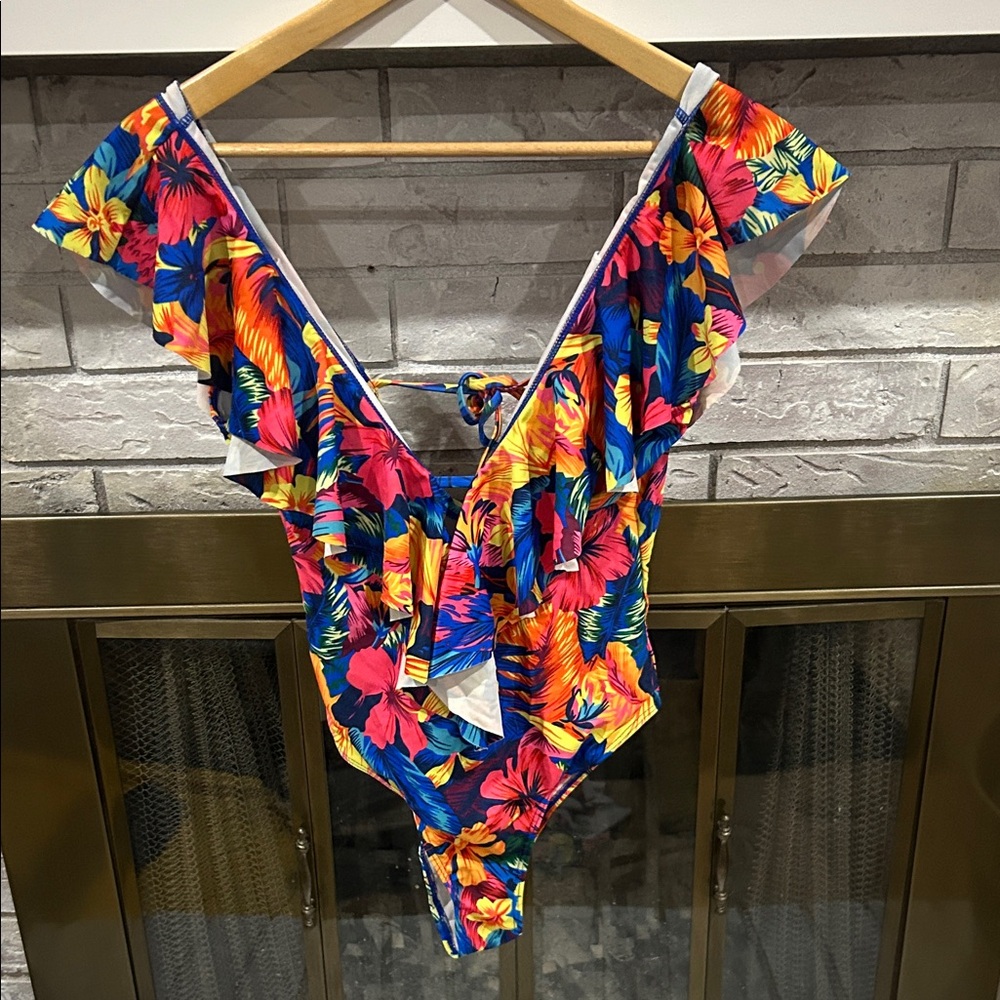 Floral Ruffle One-Piece Swimsuit